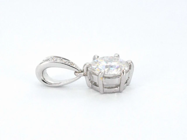 Witgouden solitair hanger met een diamant van 1.00 carat , excl. ketting - afbeelding 5 van  7