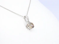 Witgouden solitair hanger met een diamant van 1.50 carat excl. keting - afbeelding 5 van  11