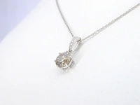 Witgouden solitair hanger met een diamant van 1.50 carat excl. keting - afbeelding 6 van  11