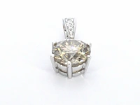 Witgouden solitair hanger met een diamant van 1.50 carat excl. keting - afbeelding 7 van  11