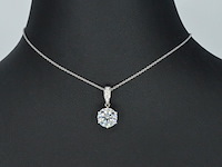 Witgouden solitair hanger met een diamant van 1.50 carat, excl. ketting - afbeelding 2 van  5