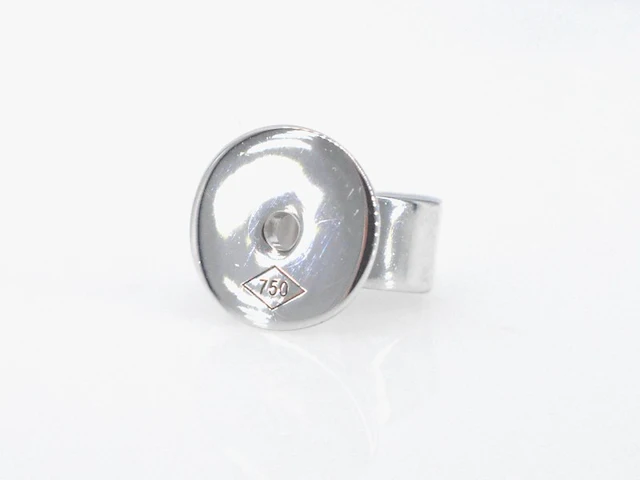 Witgouden solitair oorbellen met 4.00 carat aan natuurlijke diamanten - afbeelding 7 van  9