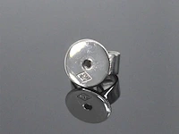 Witgouden solitair oorbellen met briljant geslepen diamanten 1.00 carat - afbeelding 7 van  7