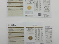 Witgouden solitair oorbellen met briljant geslepen diamanten ( gia gecertificeerd ) - afbeelding 5 van  8