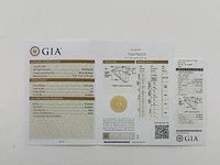 Witgouden solitair oorbellen met briljant geslepen diamanten ( gia gecertificeerd ) - afbeelding 6 van  8
