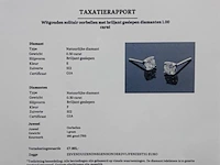 Witgouden solitair oorbellen met briljant geslepen diamanten ( gia gecertificeerd ) - afbeelding 9 van  9