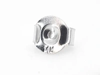 Witgouden solitair oorbellen met cognac diamanten - afbeelding 7 van  9