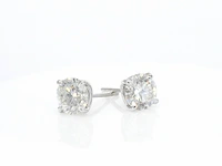 Witgouden solitair oorbellen met diamanten 3.25 carat