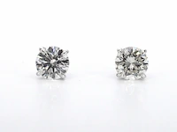 Witgouden solitair oorbellen van zeer hoge kwaliteit 4.00 carat totaal met hrd certificaten - afbeelding 11 van  15
