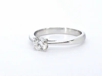 Witgouden solitair ring met 0.51 carat briljant diamant - afbeelding 9 van  9