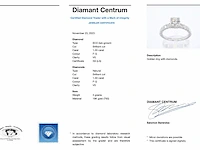 Witgouden solitair ring met 1.00 carat briljant geslepen middensteen en briljant diamanten - afbeelding 1 van  9