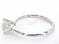 Witgouden solitair ring met 1.00 carat briljant - afbeelding 2 van  12