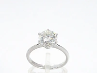 Witgouden solitair ring met 2.00 carat briljant geslepen diamant - afbeelding 1 van  11