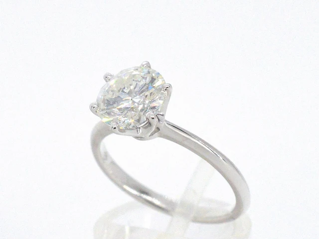Witgouden solitair ring met 2.00 carat briljant geslepen diamant - afbeelding 6 van  11