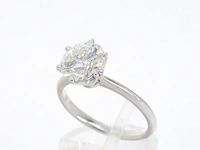 Witgouden solitair ring met 2.00 carat briljant geslepen diamant - afbeelding 5 van  11