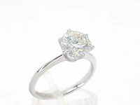 Witgouden solitair ring met 2.00 carat briljant geslepen diamant - afbeelding 6 van  11