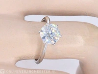 Witgouden solitair ring met 2.00 carat briljant geslepen diamant - afbeelding 10 van  11