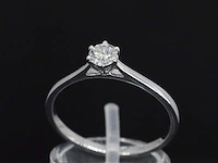 Witgouden solitair ring met een briljant geslepen diamant van 0.24 carat - afbeelding 5 van  9