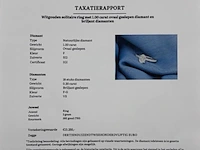 Witgouden solitair ring met ovaal geslepen diamant en briljant diamanten ( igi gecertificeerd ) - afbeelding 3 van  11