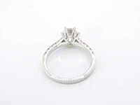 Witgouden solitair ring met totaal 1.35 carat natuurlijke diamanten met hrd certificaat - afbeelding 7 van  9