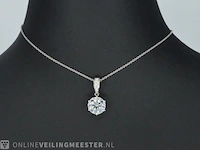 Witgouden solitaire hanger met een diamant van 1.50 carat - afbeelding 2 van  6