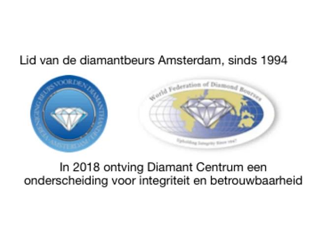 Witgouden solitaire ring met diamanten - afbeelding 7 van  7