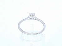 Witgouden solitaire ring met een briljant geslepen diamant - afbeelding 6 van  10
