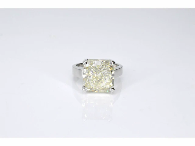 Witgouden solitaire ring met een diamant van 10.03 carat - afbeelding 3 van  8