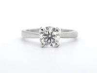 Witgouden solitaire ring met een diamant van 1.01 carat - afbeelding 8 van  11