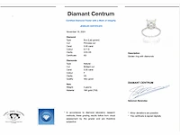 Witgouden solitaire ring met een grote prinses geslepen diamant van 3.00 carat - afbeelding 3 van  9