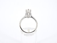 Witgouden solitaire ring met een marquise diamant van 2.00 carat met hidden halo - afbeelding 10 van  12