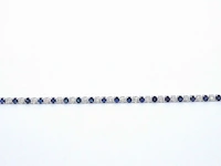 Witgouden tennis armband met diamanten en saffieren - afbeelding 6 van  10