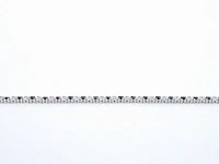 Witgouden tennis armband met diamanten en saffieren - afbeelding 7 van  10