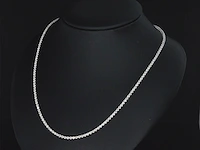 Witgouden tennis collier met diamanten - afbeelding 1 van  7