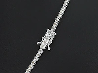 Witgouden tennis collier met diamanten - afbeelding 6 van  7
