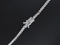 Witgouden tennis collier met diamanten - afbeelding 7 van  7