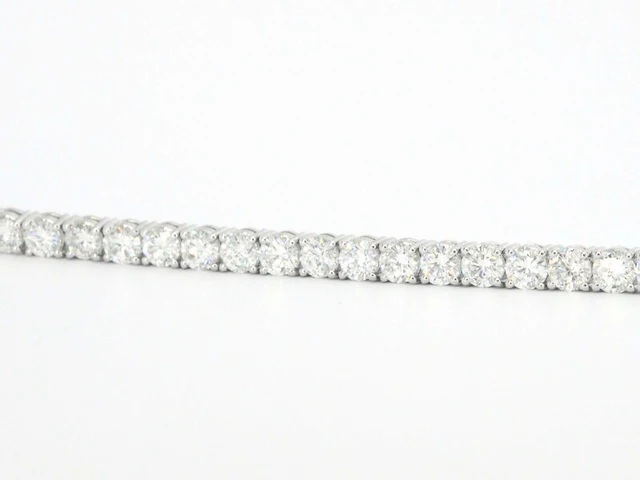 Witgouden tennisarmband met 16.20 carat diamant - afbeelding 6 van  9