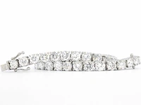 Witgouden tennisarmband met 16.20 carat diamant - afbeelding 7 van  9