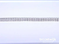 Witgouden tennisarmband met 2 rijen diamanten 1.50 carat - afbeelding 5 van  7
