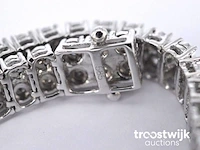 Witgouden tennisarmband met 2 rijen diamanten 1.50 carat - afbeelding 6 van  7