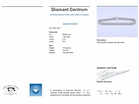 Witgouden tennisarmband met 2 rijen diamanten 1.50 carat - afbeelding 7 van  7