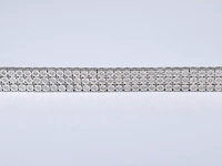 Witgouden tennisarmband met 3 rijen diamanten 2.25 carat - afbeelding 3 van  8