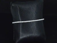 Witgouden tennisarmband met 3.61 carat briljant geslepen diamanten - afbeelding 4 van  8