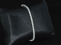 Witgouden tennisarmband met 3.61 carat briljant geslepen diamanten - afbeelding 5 van  8