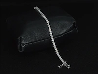 Witgouden tennisarmband met 3.61 carat briljant geslepen diamanten - afbeelding 7 van  8