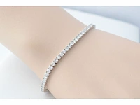 Witgouden tennisarmband met 4.00 carat diamanten - afbeelding 2 van  6