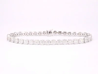 Witgouden tennisarmband met 5.00 carat diamanten set 1