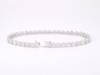 Witgouden tennisarmband met 5.00 carat diamanten set 1 - afbeelding 4 van  7