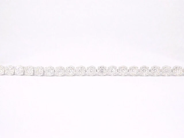 Witgouden tennisarmband met 5.00 carat diamanten set 1 - afbeelding 5 van  7