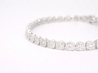 Witgouden tennisarmband met 5.00 carat diamanten set 1 - afbeelding 7 van  7